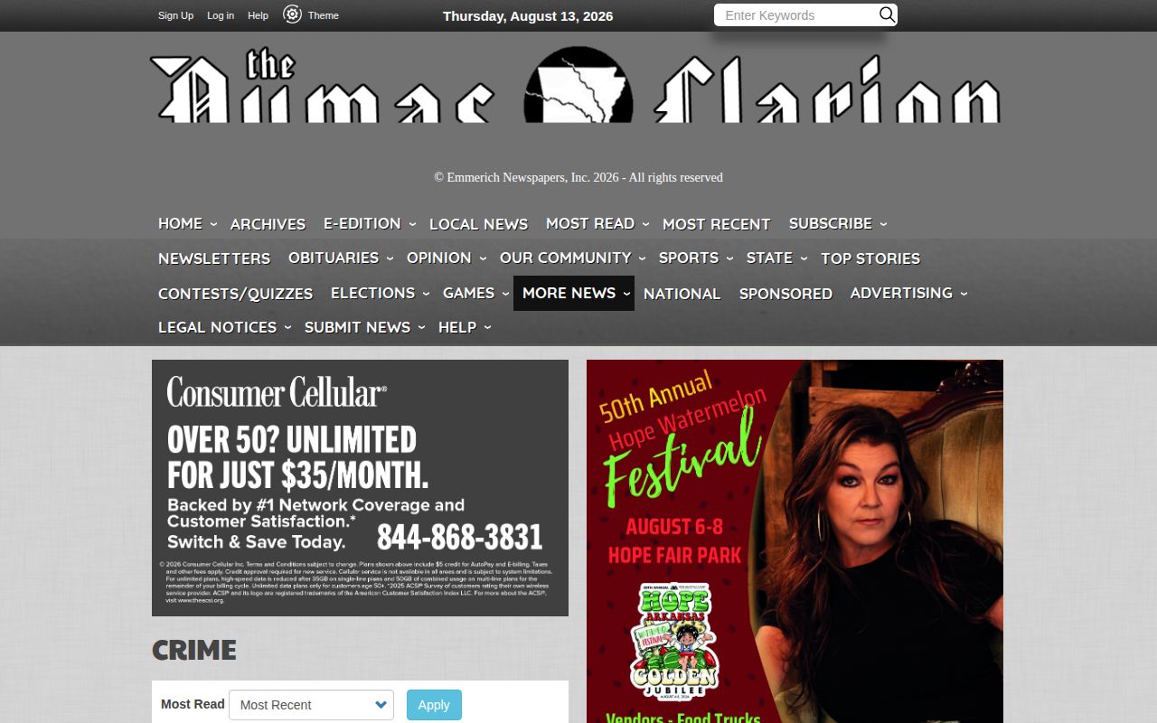 Desha County crime news on the Dumas Clarion crime section